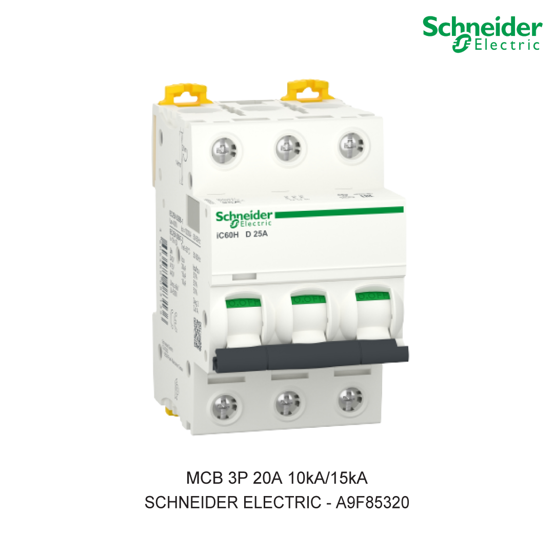 SCHNEIDER MCB 3P 20A 10kA/15kA CURVA D