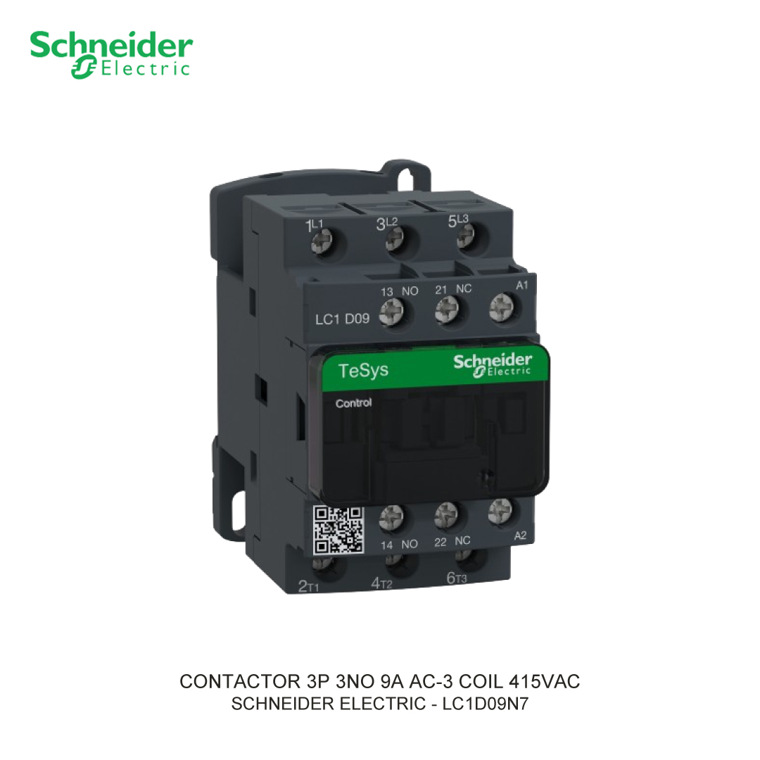 CONTACTOR 3P 3NO 9A AC-3 COIL 415VAC