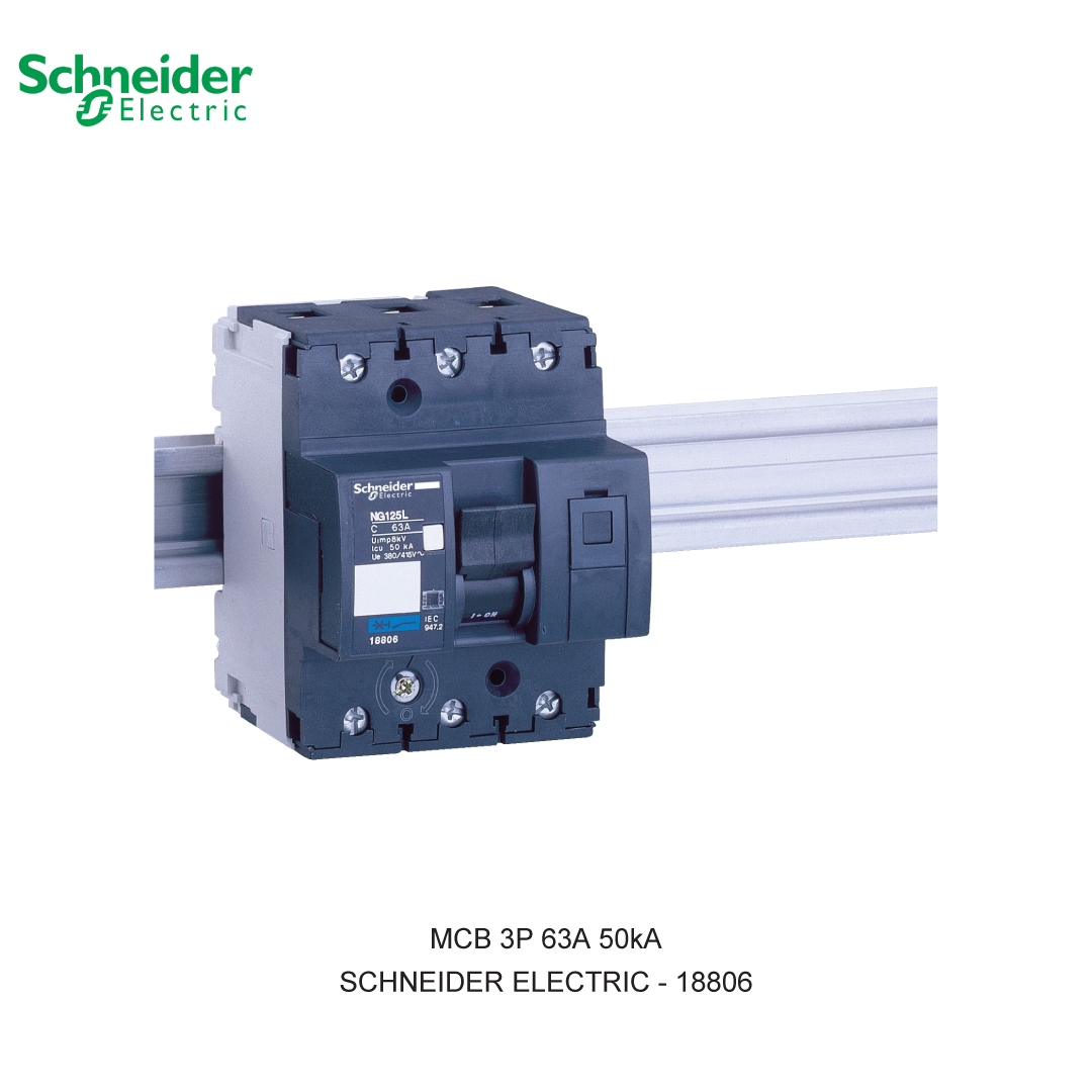 SCHNEIDER MCB 3P 63A 50kA CURVA C