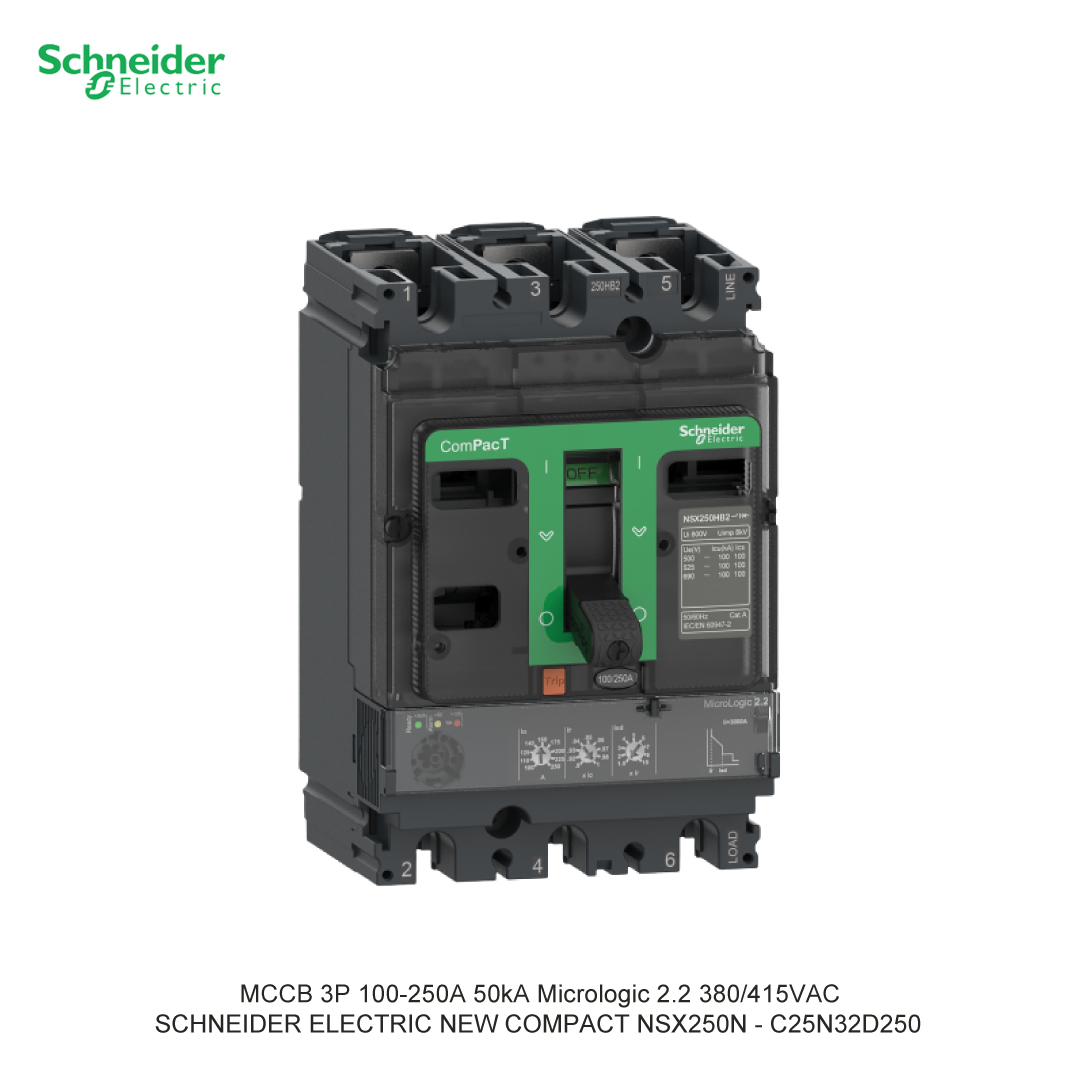 MCCB 3P 100-250A 50KA MICROLOGIC 2.2 380/415VAC