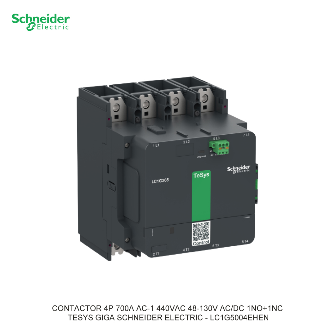 CONTACTOR 4P 700A AC-1 440VAC 48-130V AC/DC 1NO+1NC