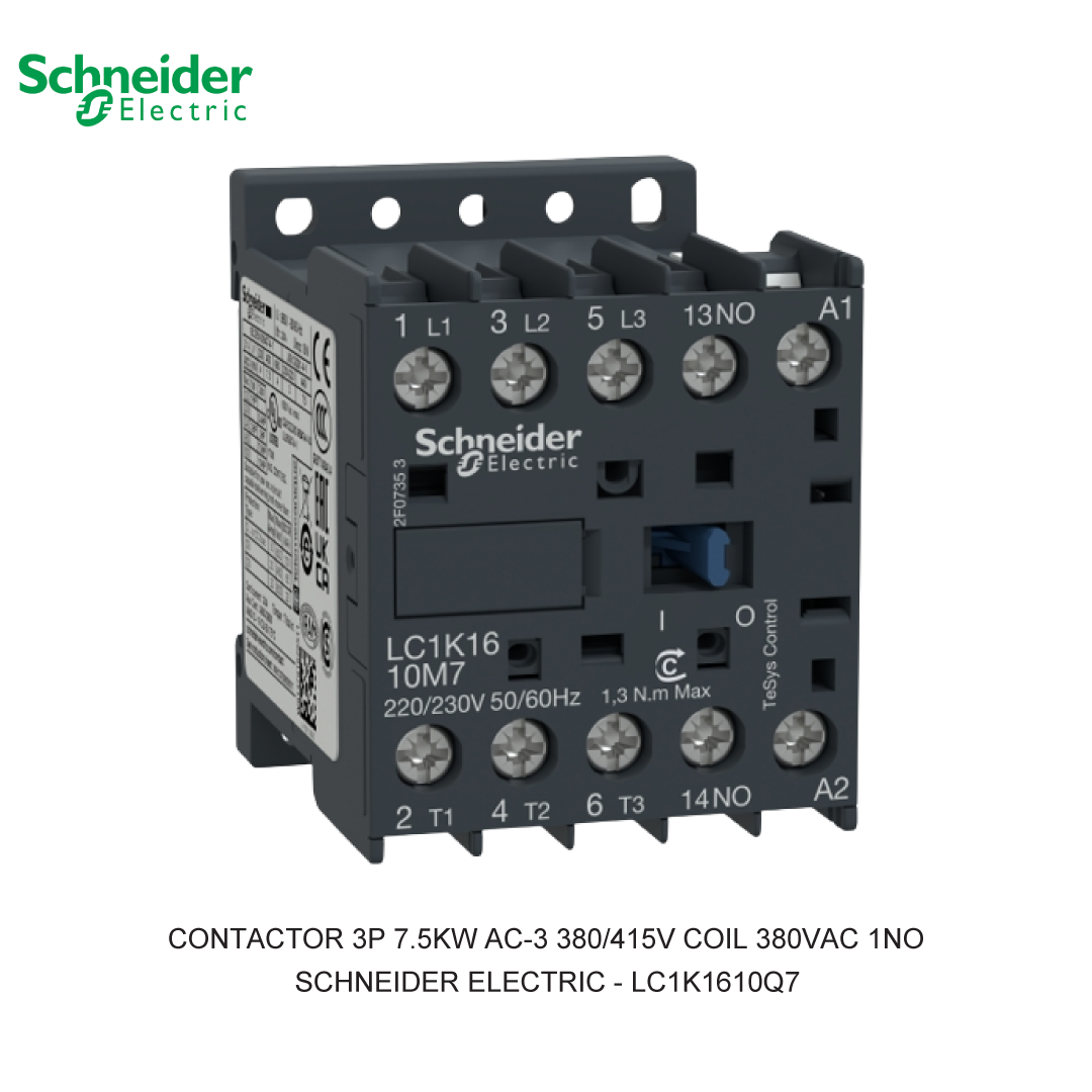 CONTACTOR 3P 7.5KW AC-3 380/415V COIL 380VAC 1NO