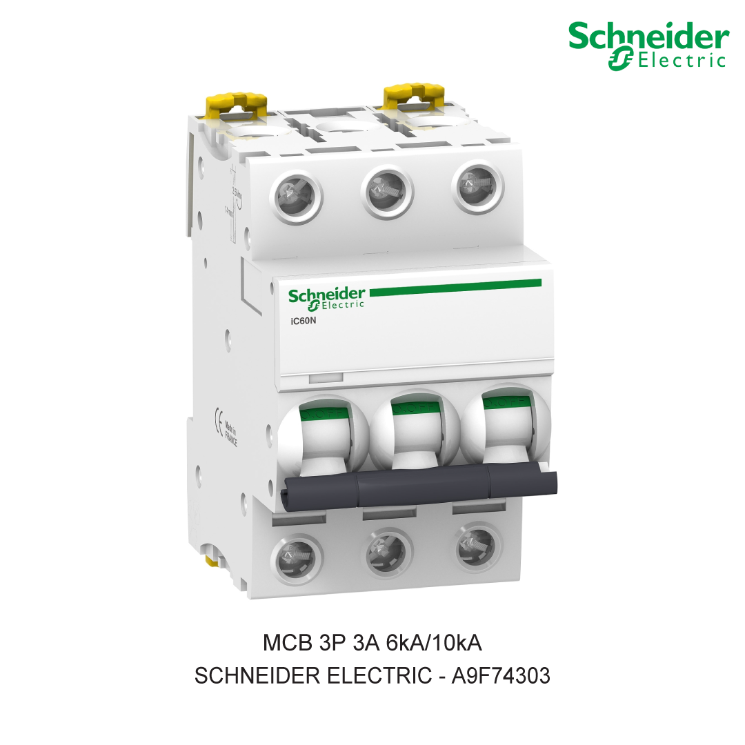 SCHNEIDER MCB 3P 3A 6kA/10kA CURVA C