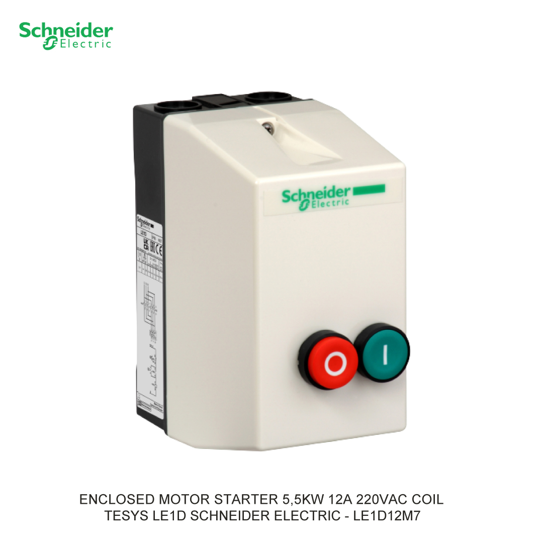 ENCLOSED MOTOR STARTER 5,5KW 12A 220VAC COIL