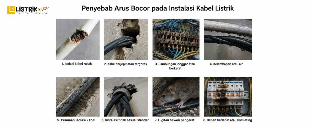 Penyebab Arus Bocor pada Instalasi Kabel Listrik
