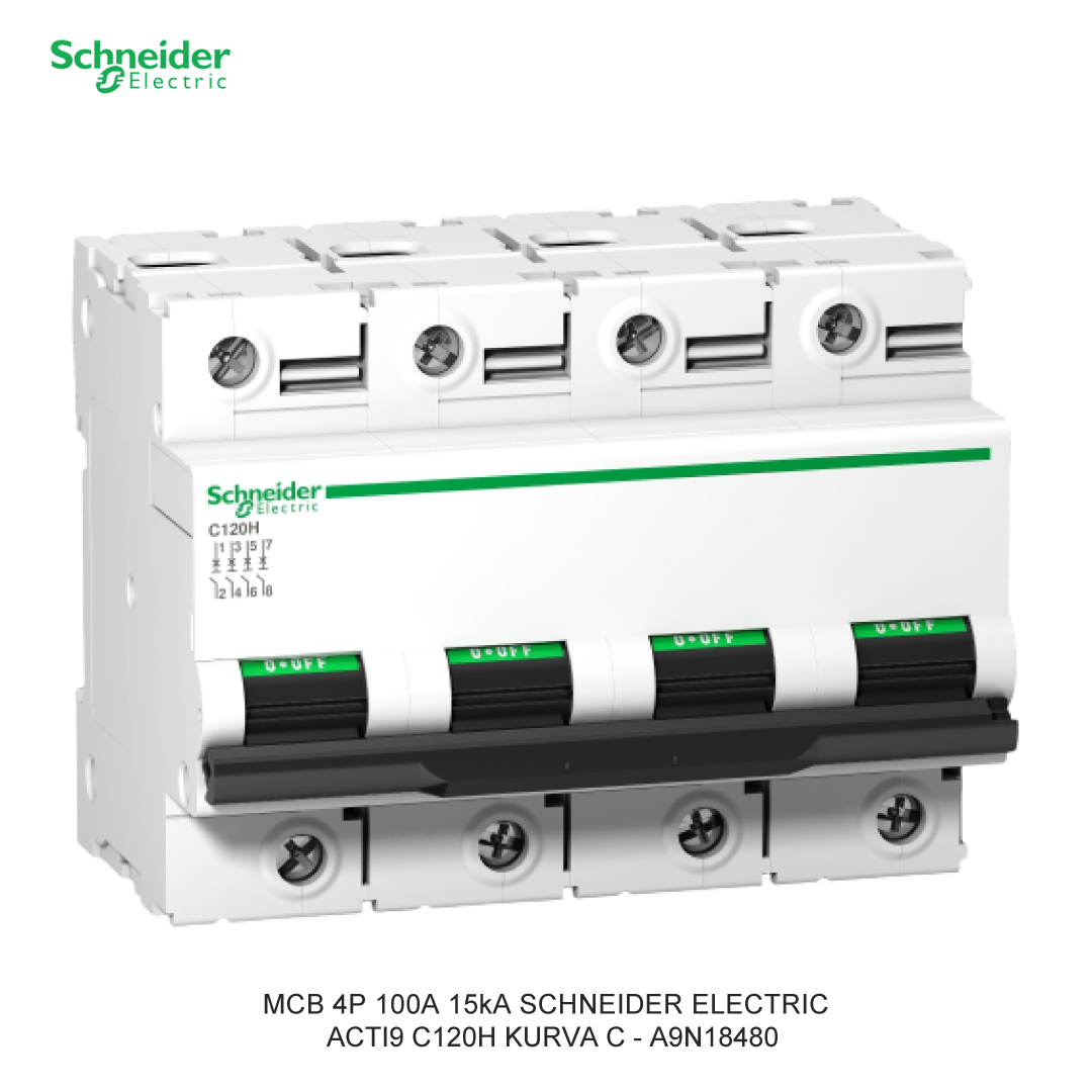SCHNEIDER MCB 4P 100A 15kA CURVA C