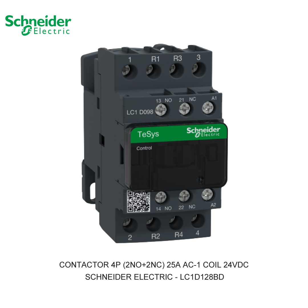 CONTACTOR 4P (2NO+2NC) 25A AC-1 COIL 24VDC