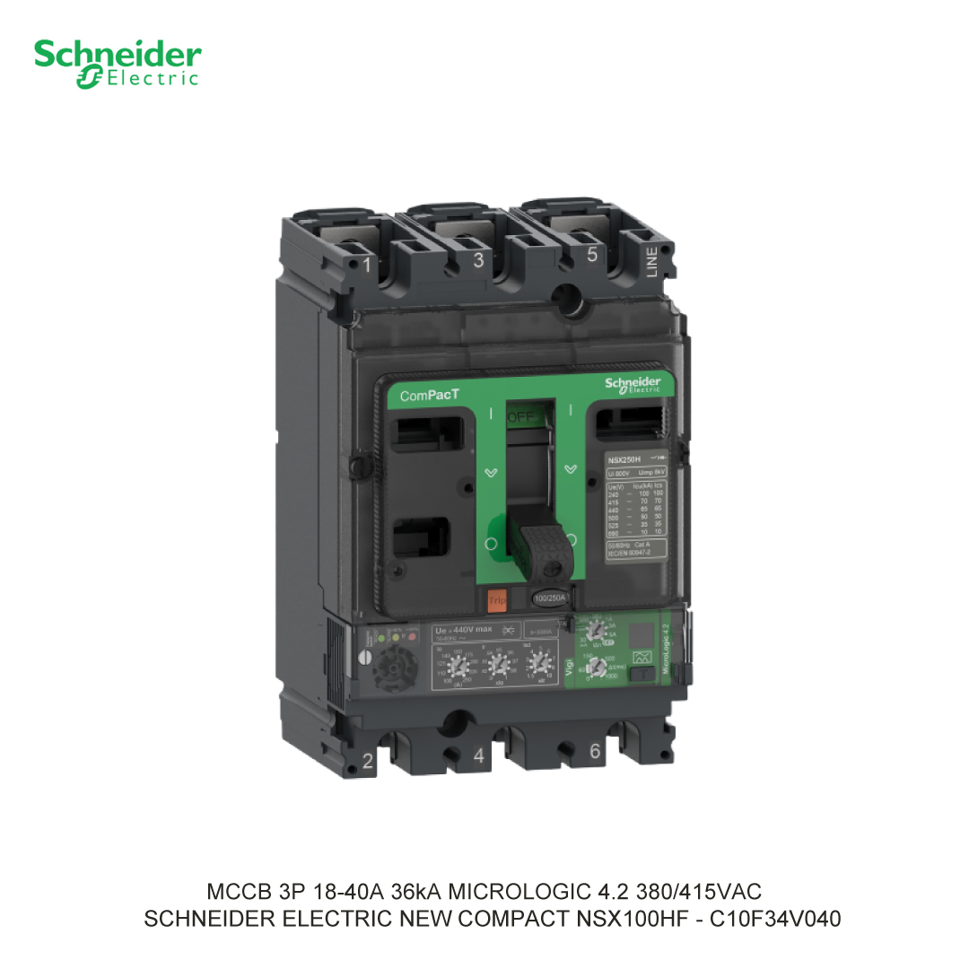 MCCB 3P 18-40A 36KA MICROLOGIC VIGI 4.2 380/415VAC