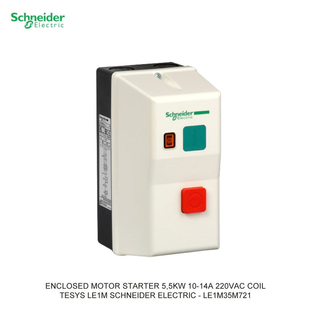 ENCLOSED MOTOR STARTER 5,5KW 10-14A 220VAC COIL