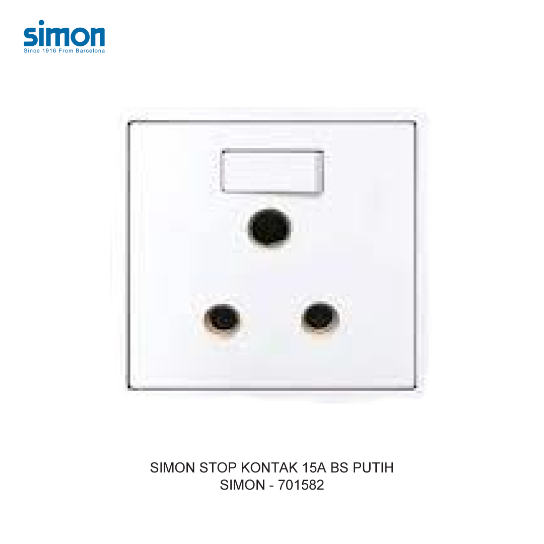 SIMON i7 STOP KONTAK 15A BS PUTIH