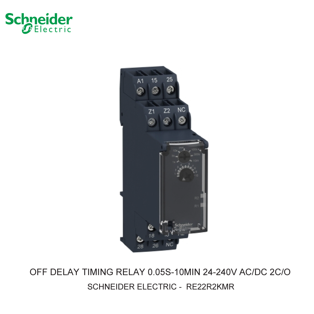 OFF DELAY TIMING RELAY 0.05S-10MIN 24-240V AC/DC 2C/O