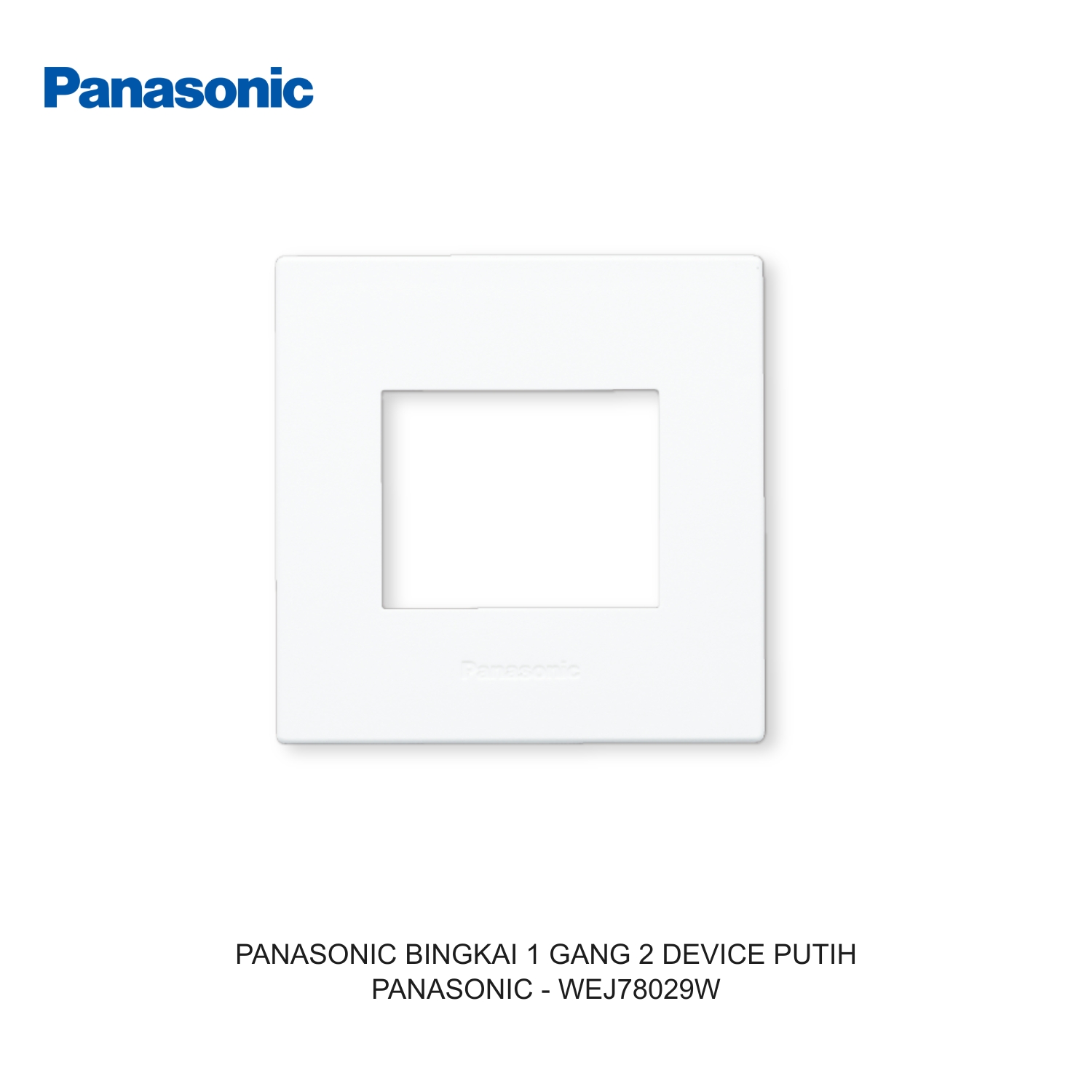 PANASONIC BINGKAI 1 GANG 2 DEVICE PUTIH