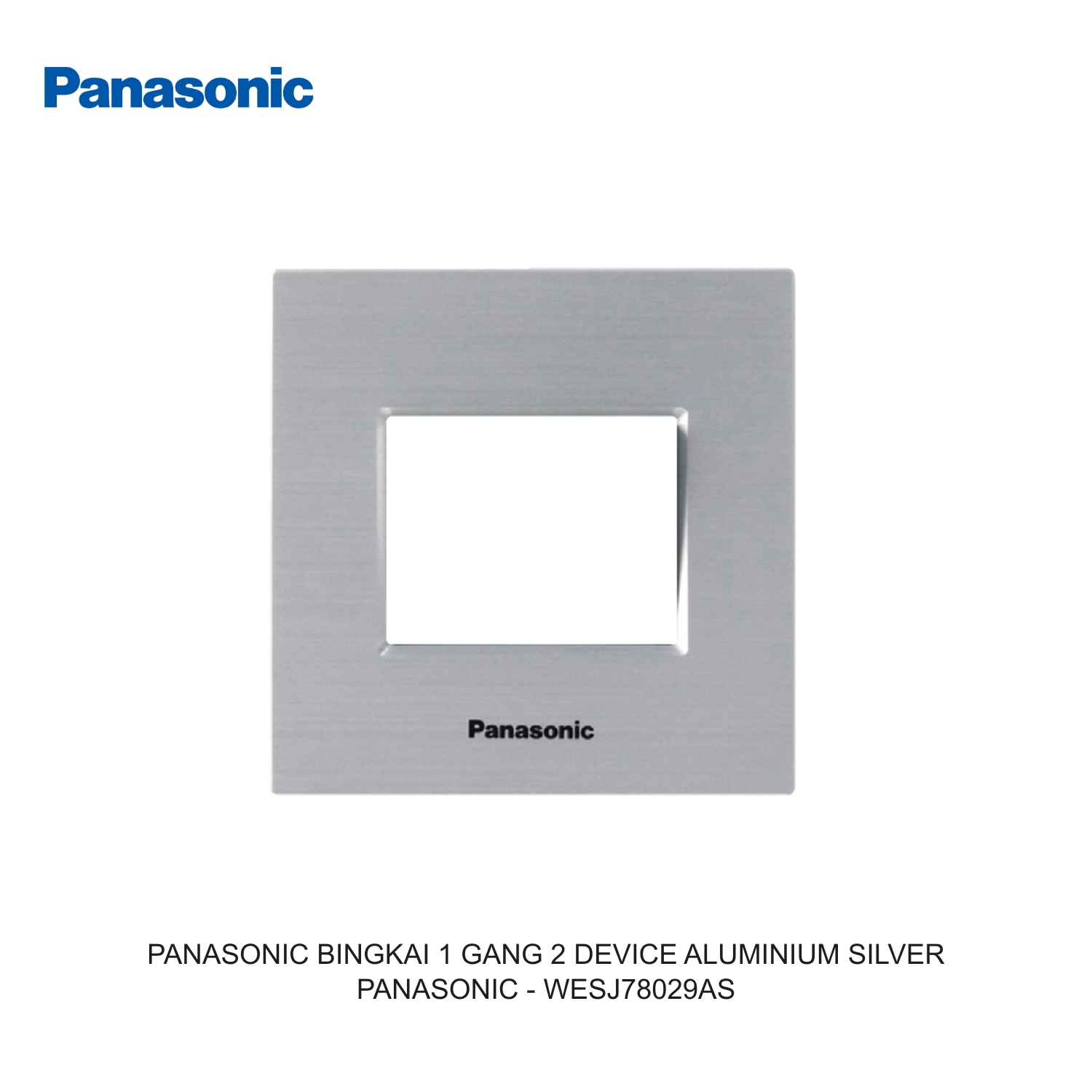 PANASONIC BINGKAI 1 GANG 2 DEVICE ALUMINIUM SILVER