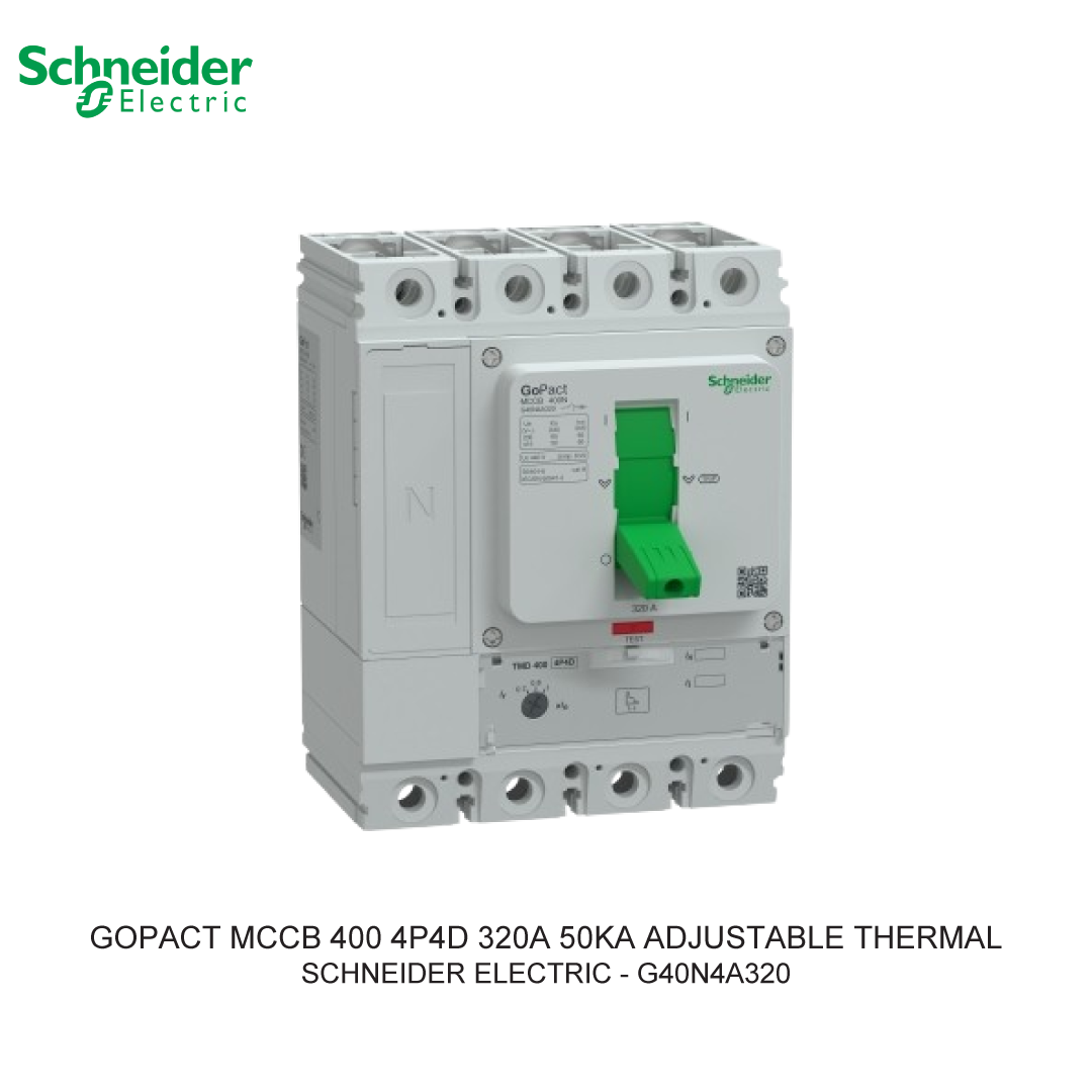 GOPACT MCCB 4P4D 320A 50KA ADJUSTABLE THERMAL