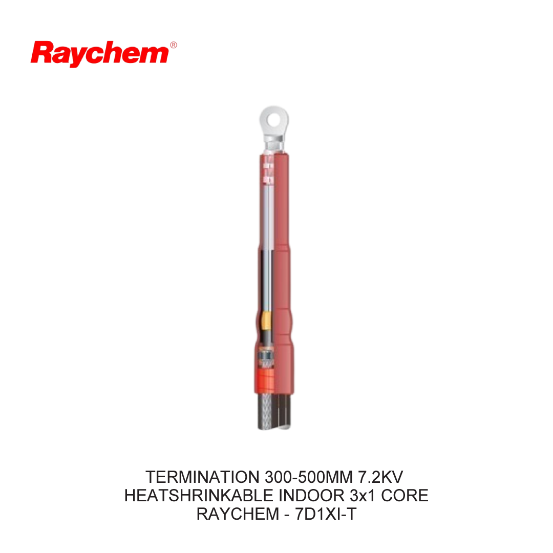 TERMINATION 300-500MM 7.2KV HEATSHRINKABLE INDOOR 3x1 CORE