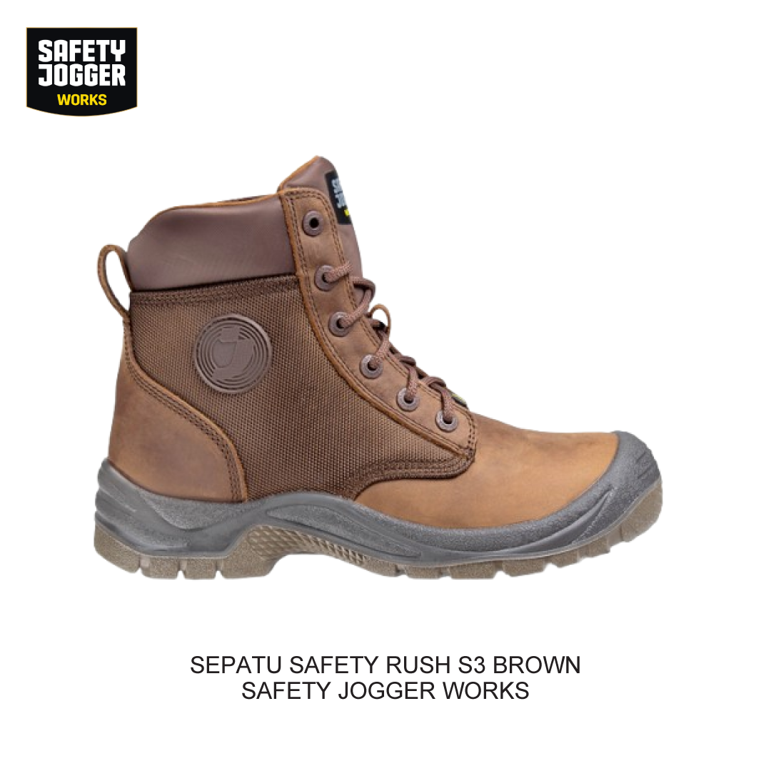 SEPATU SAFETY RUSH S3 BROWN