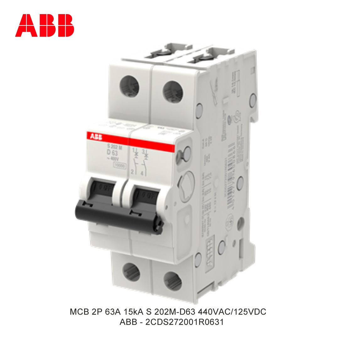 MCB 2P 63A 15kA CURVA D
