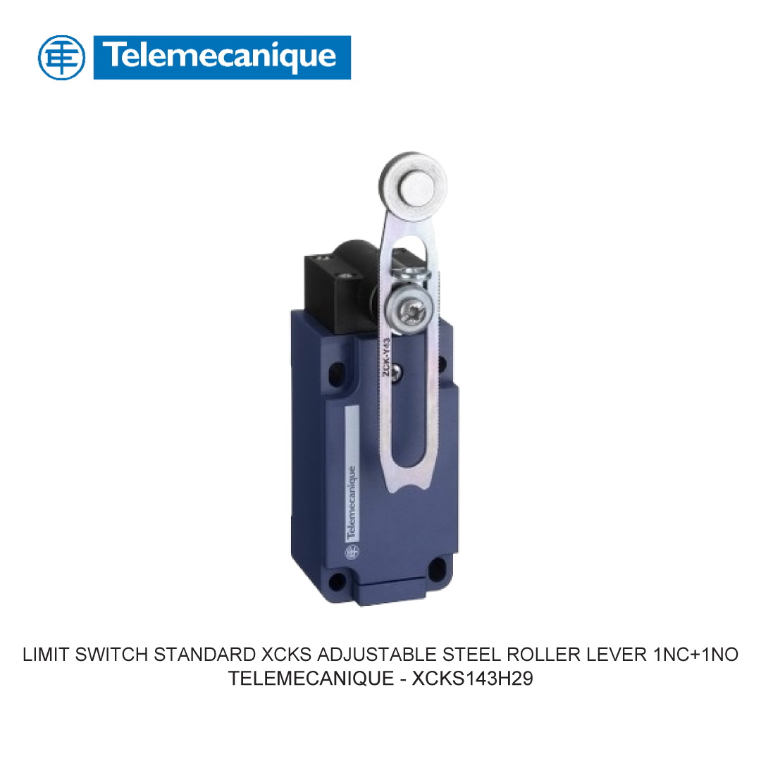 LIMIT SWITCH STANDARD XCKS ADJUSTABLE STEEL ROLLER LEVER 1NC+1NO