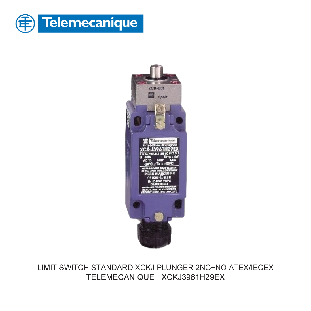 LIMIT SWITCH STANDARD XCKJ PLUNGER 2NC+NO ATEX/IECEX