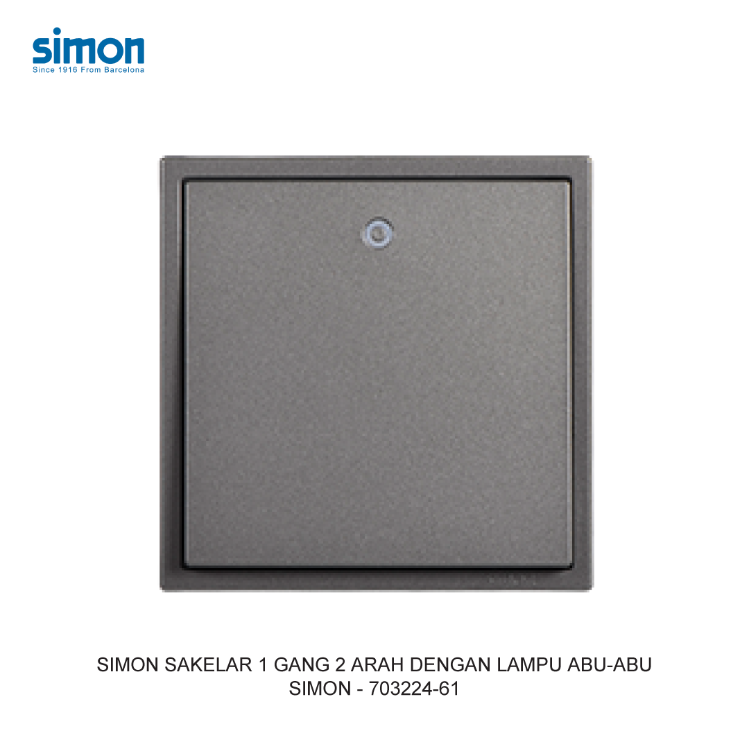 SIMON i7 DOUBLE POLE TWO WAY MODULE WITH LED GREY