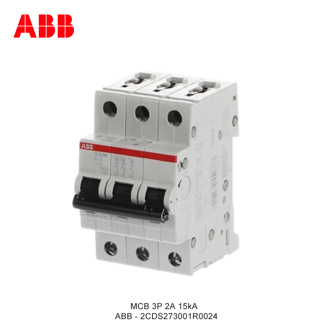MCB 3P 2A 15kA CURVA C