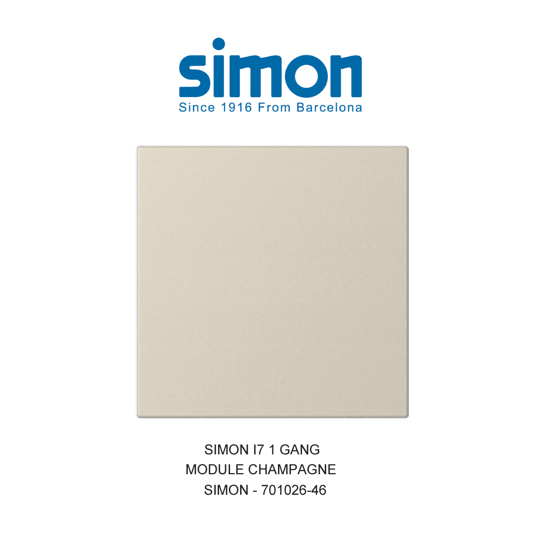 SIMON i7 1 GANG MODULE CHAMPAGNE