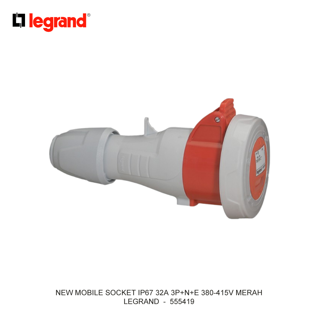 NEW MOBILE SOCKET IP67 32A 3P+N+E 380-415V MERAH