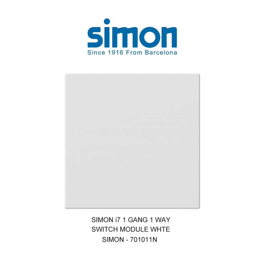 SIMON i7 1 GANG 1 WAY SWITCH MODULE WHITE