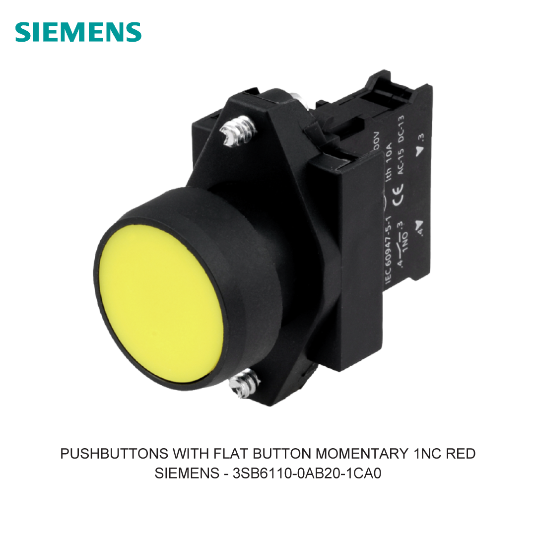PUSHBUTTONS WITH FLAT BUTTON MOMENTARY 1NC RED