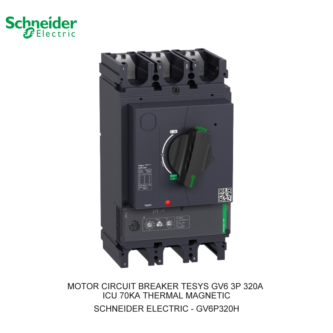 MOTOR CIRCUIT BREAKER TESYS GV6 3P 320A ICU 70KA THERMAL MAGNETIC
