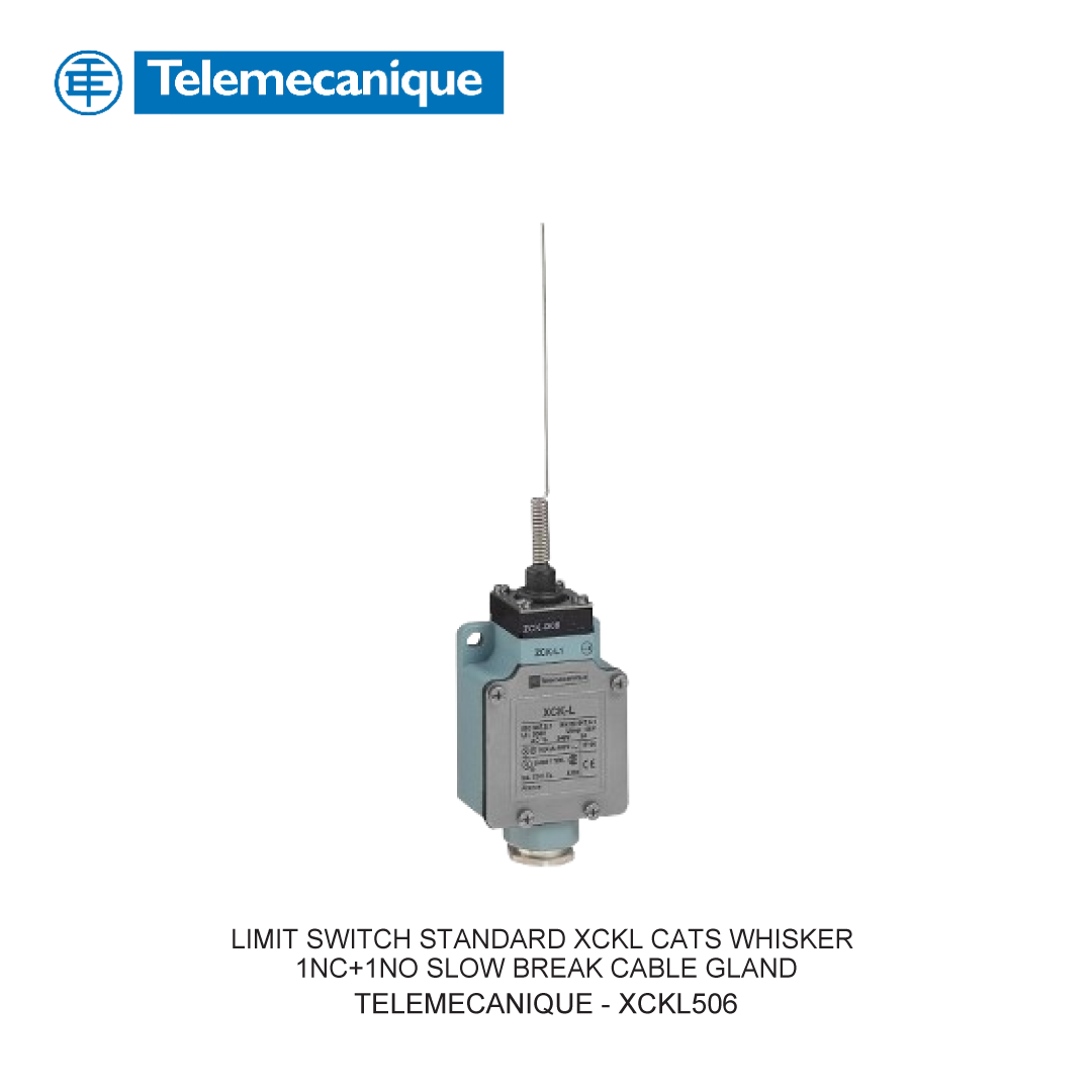 LIMIT SWITCH STANDARD XCKL CATS WHISKER 1NC+1NO SLOW BREAK CABLE GLAND