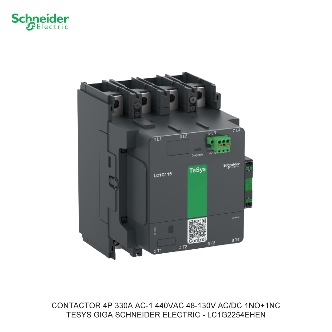 CONTACTOR 4P 330A AC-1 440VAC 48-130V AC/DC 1NO+1NC