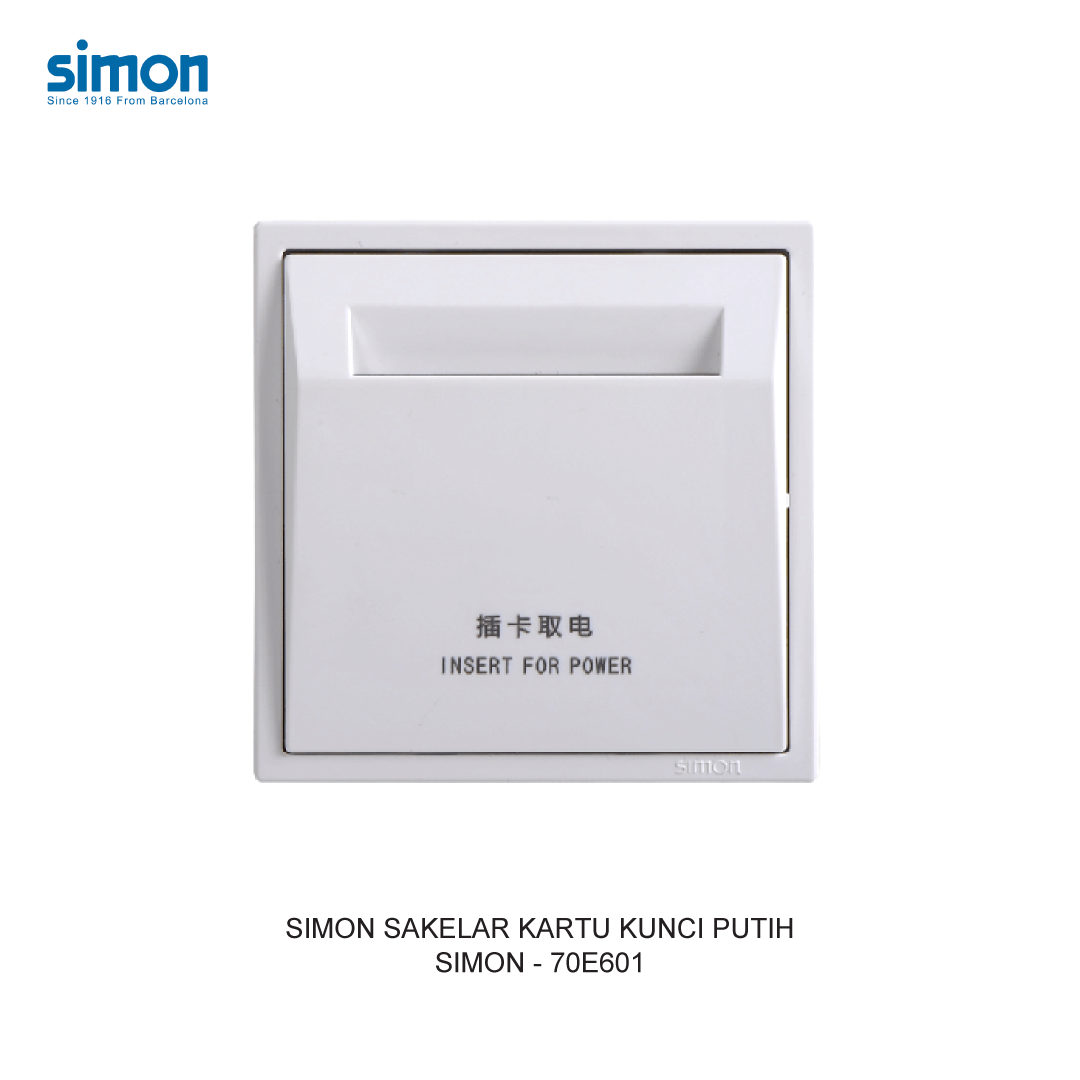 SIMON i7 SAKELAR KARTU KUNCI PUTIH