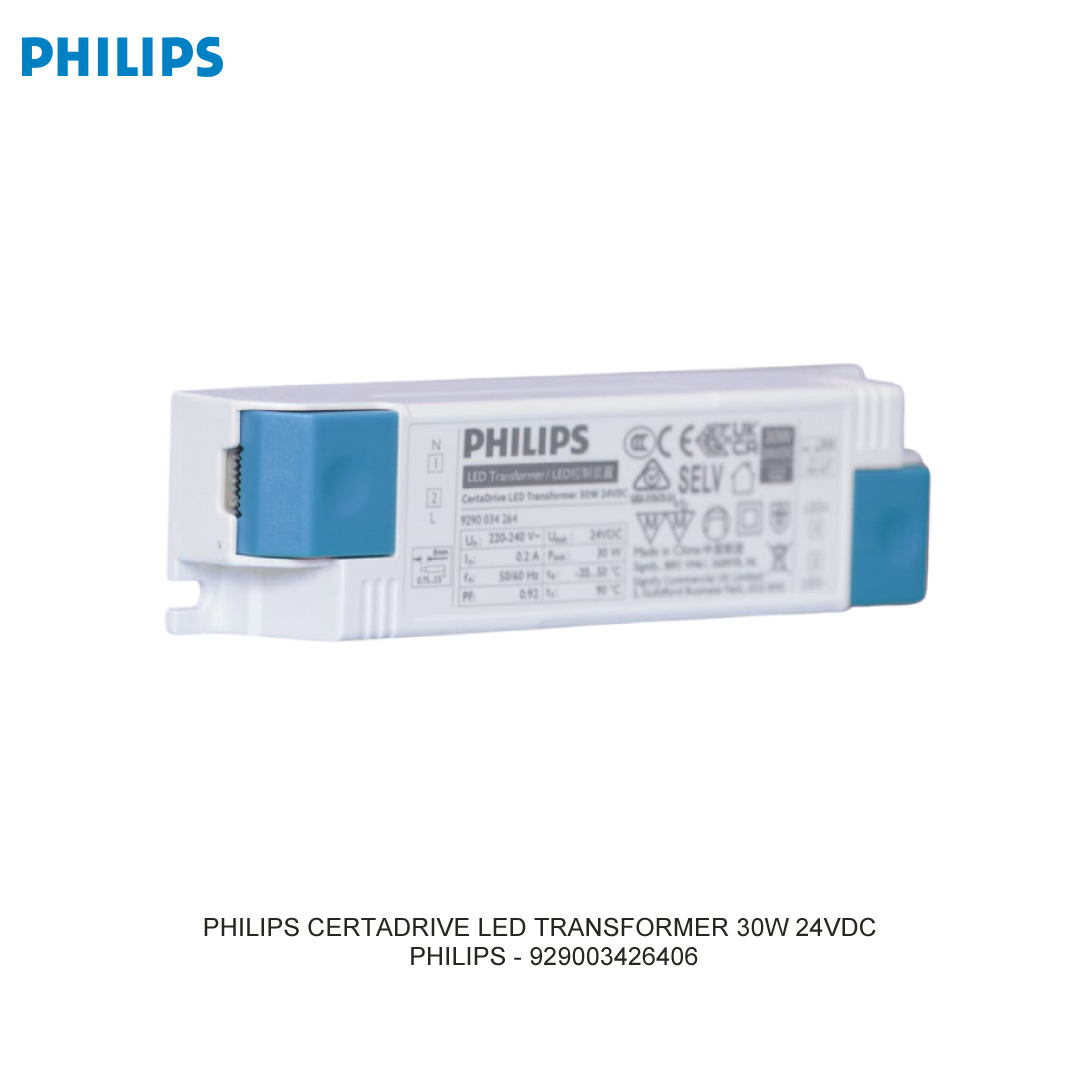 PHILIPS CERTADRIVE LED TRANSFORMER 30W 24VDC