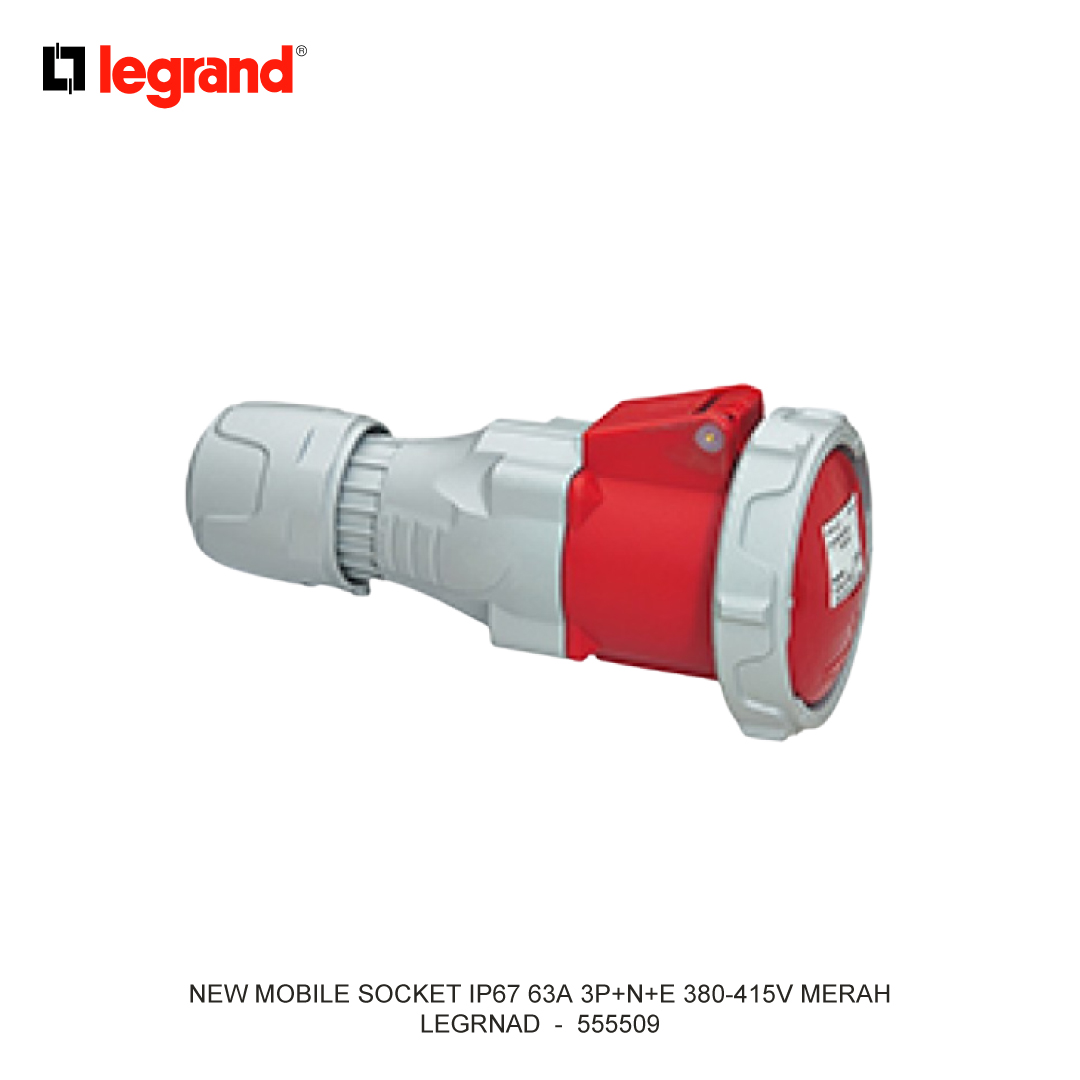 NEW MOBILE SOCKET IP67 63A 3P+N+E 380-415V MERAH