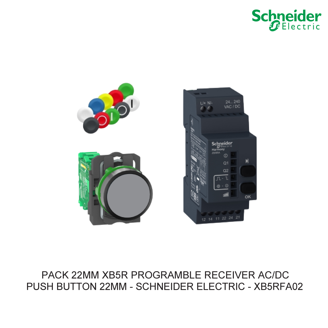 PACK 22MM XB5R PROGRAMBLE RECEIVER AC/DC