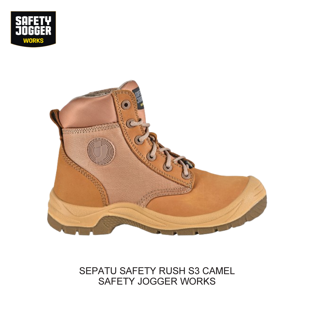 SEPATU SAFETY RUSH S3 CAMEL