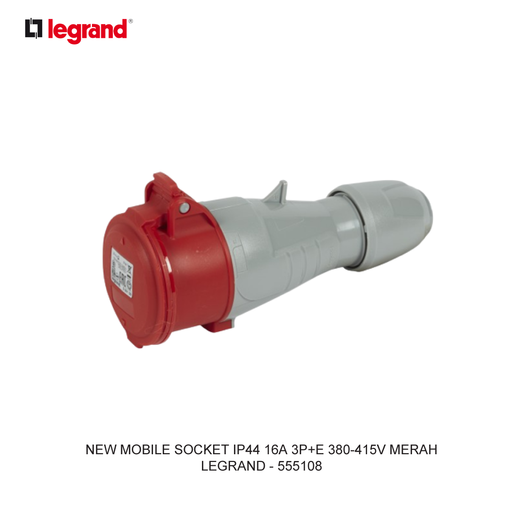 NEW MOBILE SOCKET IP44 16A 3P+E 380-415V MERAH