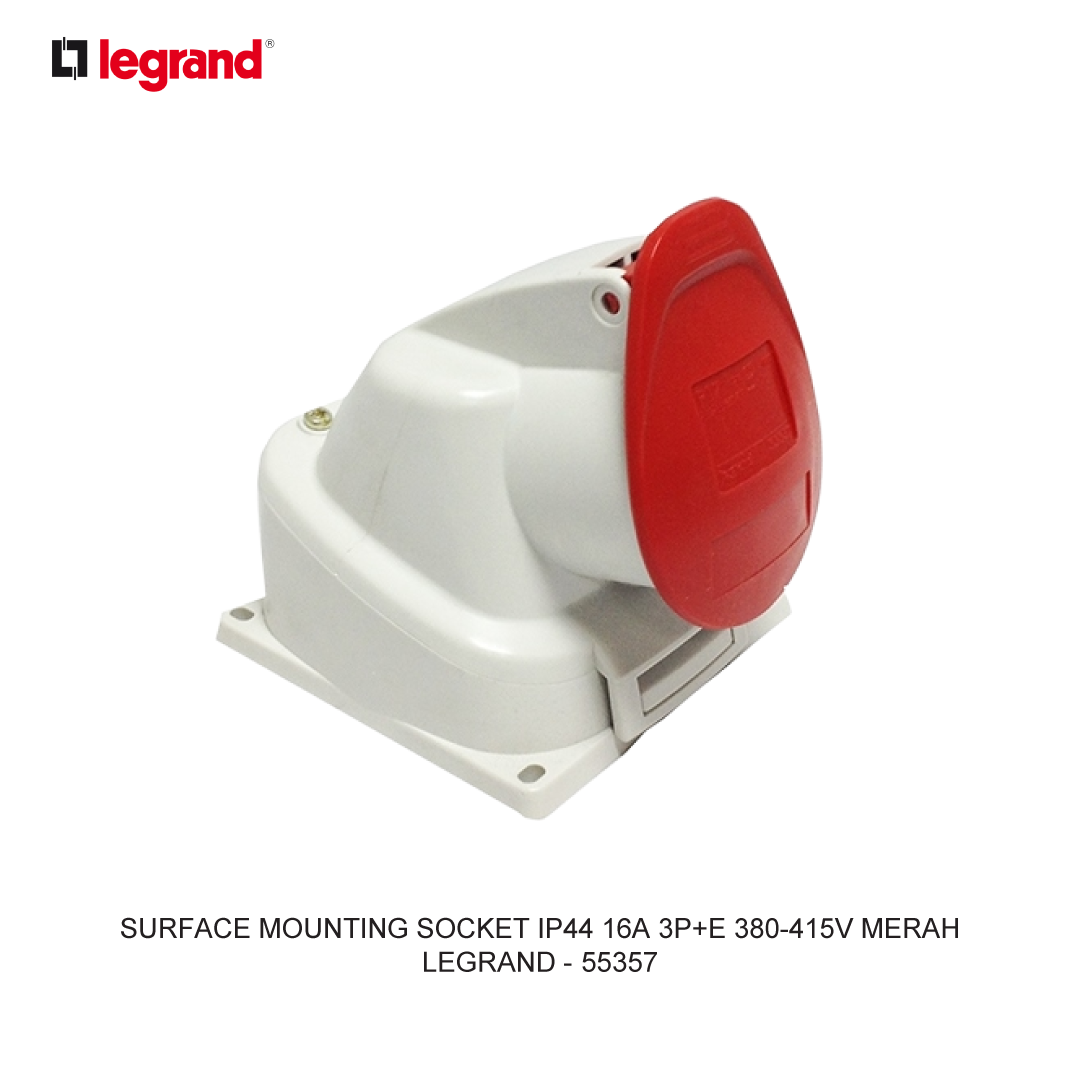 SURFACE MOUNTING SOCKET IP44 16A 3P+E 380-415V MERAH