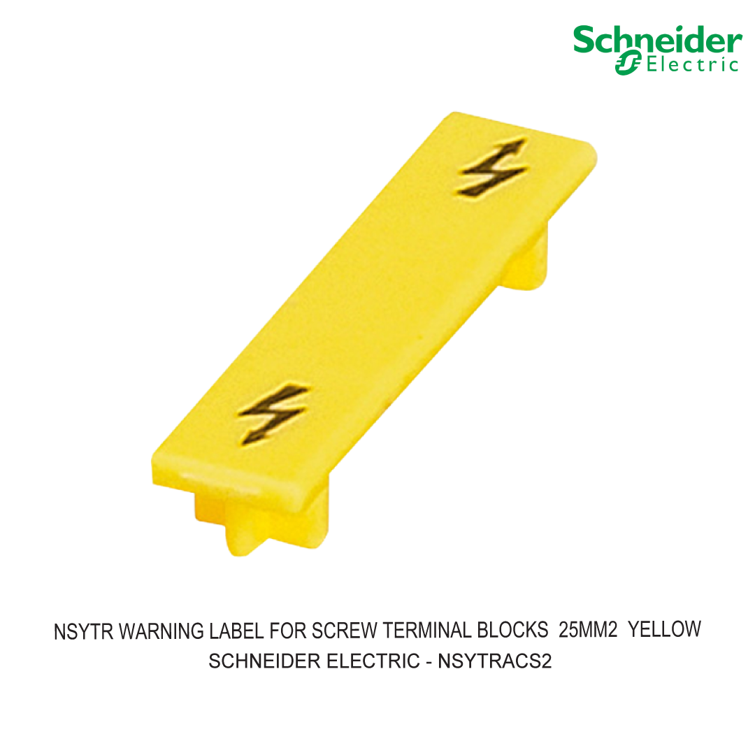 NSYTR WARNING LABEL FOR SCREW TERMINAL BLOCKS  25MM2  YELLOW