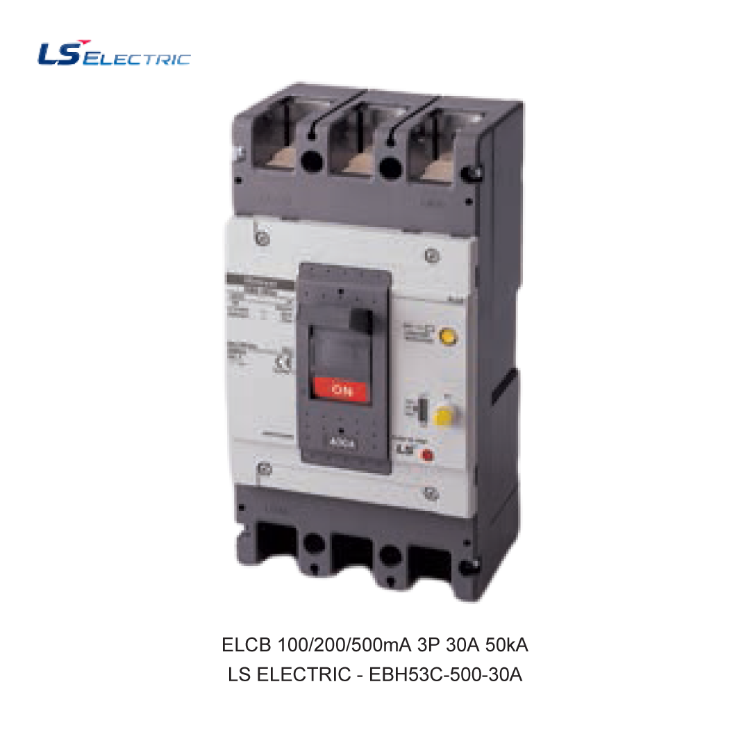 ELCB 100/200/500mA 3P 30A 50kA