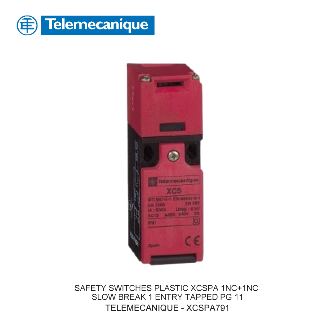 SAFETY SWITCHES PLASTIC XCSPA 1NC+1NC SLOW BREAK 1 ENTRY TAPPED PG 11