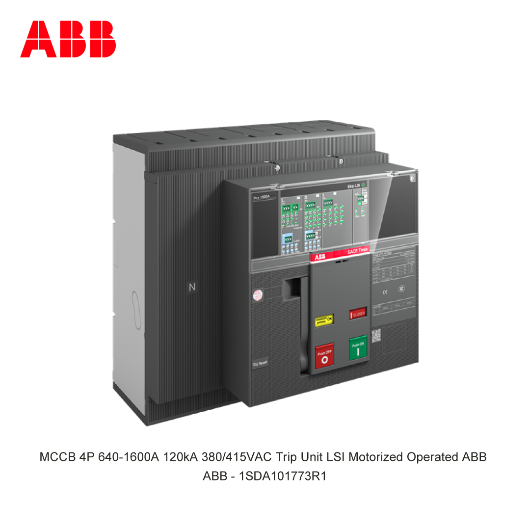 MCCB 4P 640-1600A 120kA 380/415VAC Trip Unit LSI Motorized Operated ABB
