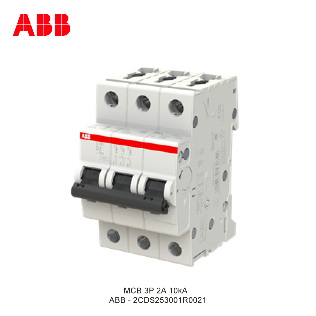MCB 3P 2A 6kA/10kA CURVA D