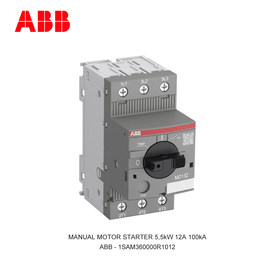 MANUAL MOTOR STARTER 5,5kW 12A 100kA