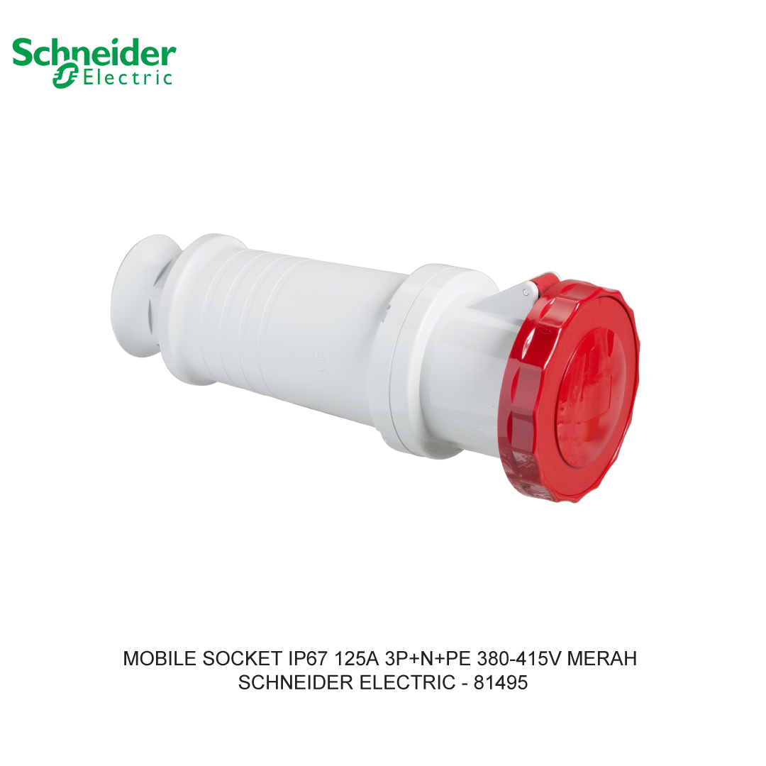 MOBILE SOCKET IP67 125A 3P+N+PE 380-415V MERAH