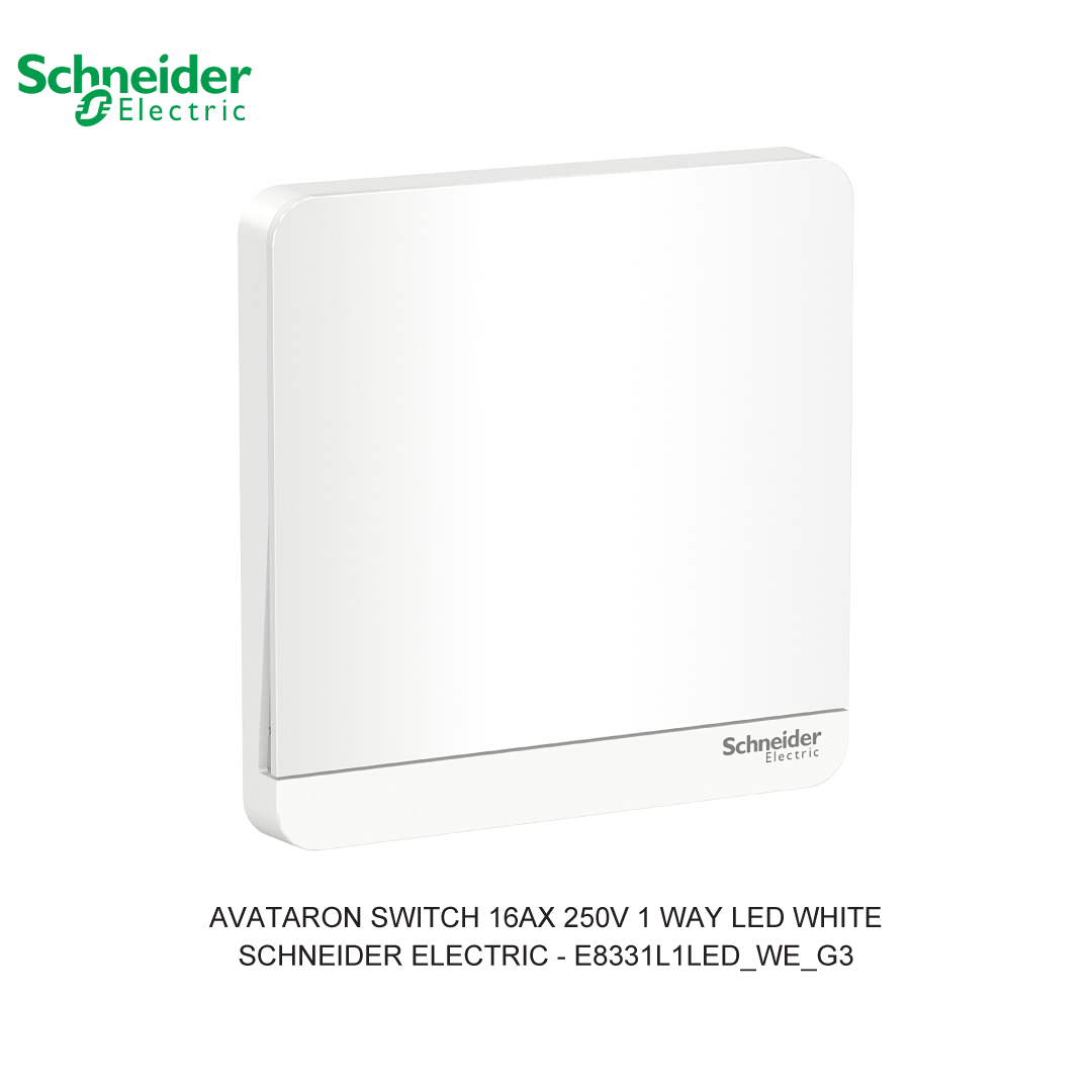 AVATARON SWITCH 16AX 250V 1 WAY LED WHITE