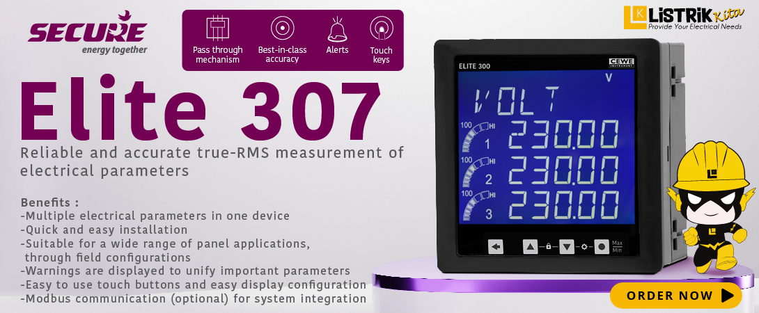 PANEL METER TIGA FASA MULTI-LINE Elite 100 & Elite 300 SECURE