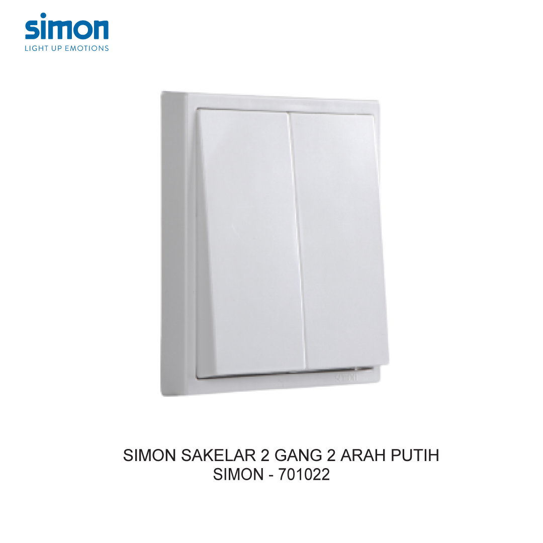 SIMON i7 2 GANG 2 WAY SWITCH MODULE WHITE