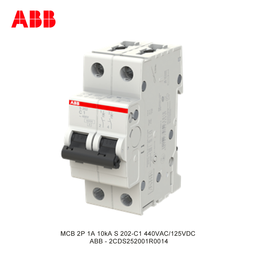MCB 2P 1A 6kA/10kA KURVA C